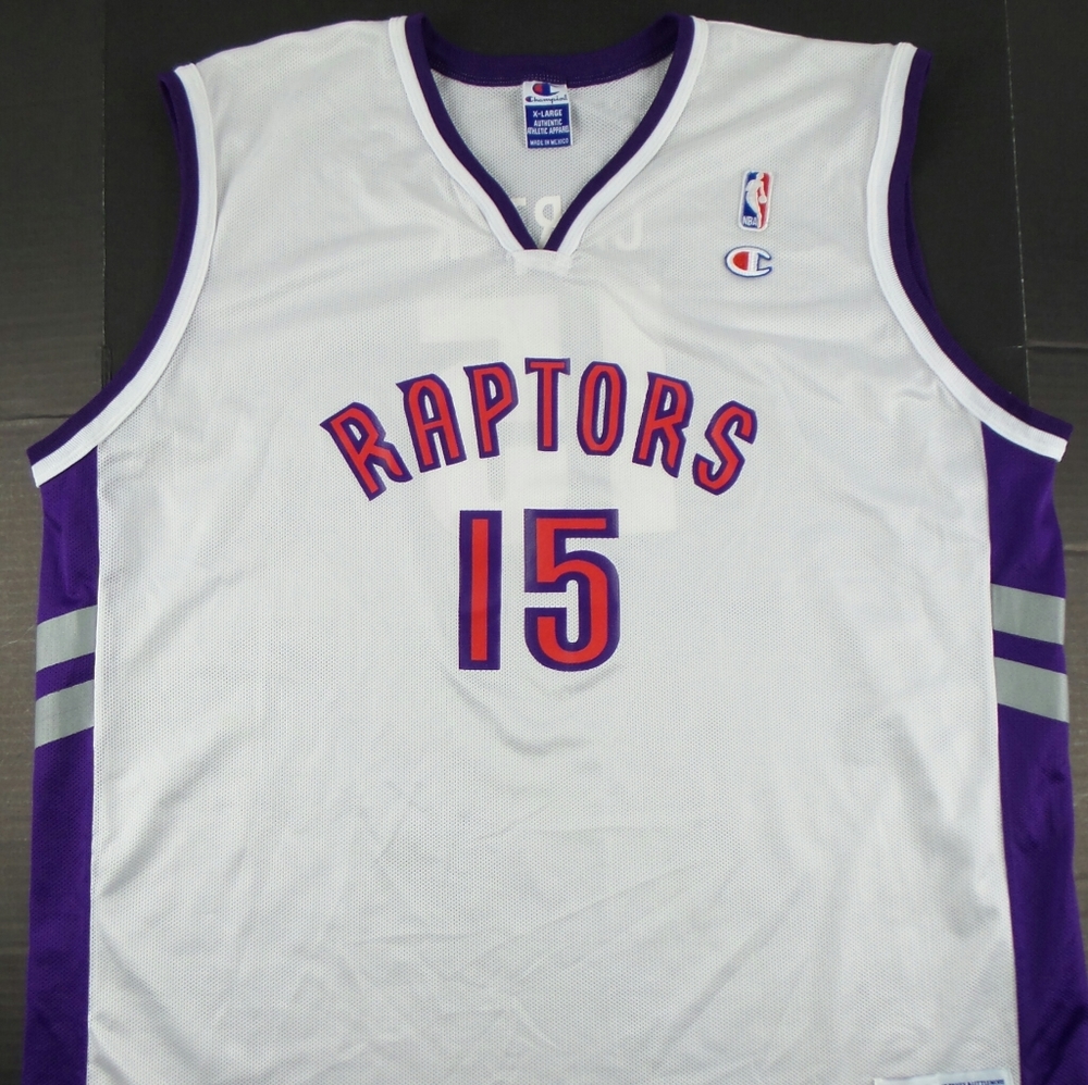 Vintage Champion NBA Toronto Raptors Vince Carter Basketball Jersey Size Mens 48